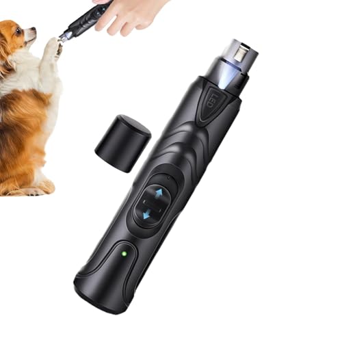 Aibyks Hundenagelschleife, Hundeklauenschleife, Super ruhige Trimmer mit LED -Licht, Hundenagel Trimmer, Wiederaufladbare Zehennagel -Clippers -Klauen -Pflege -Tierversorgungen 2 Geschwindigkeiten für von Aibyks