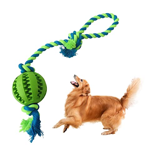Aibyks Kauspielzeug für Welpen Interaktives Hundespielzeug zur Behandlung von Langeweile-Futterausgabe Bissfester elastischer Gummiball für kleine mittelgroße Hunde des Welpen von Aibyks
