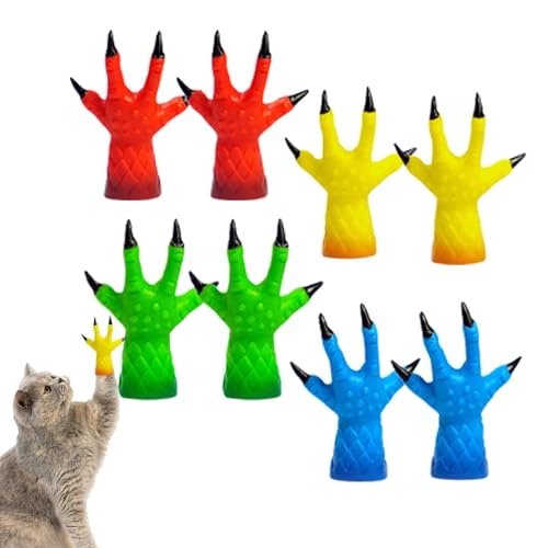 Aibyks Kleine Hände für Katzenpfoten,Kleine Hände für Katzen, Interaktive kleine Hände dekorativ für Katzenpfoten, Dehnbare Fingerpuppe, Bezauberndes Spielzeug für Haustiere, um Langeweile an von Aibyks