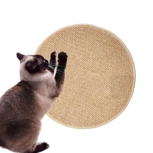 Aibyks Kratzunterlage für Katzen, Kratzmatte für Katzen - Natürliche Sisal-Haustierkratzer-Katzenkrallenpolster - Verschleißfestes, rutschfestes Design für Hauskatzen, schleifende Krallennägel von Aibyks