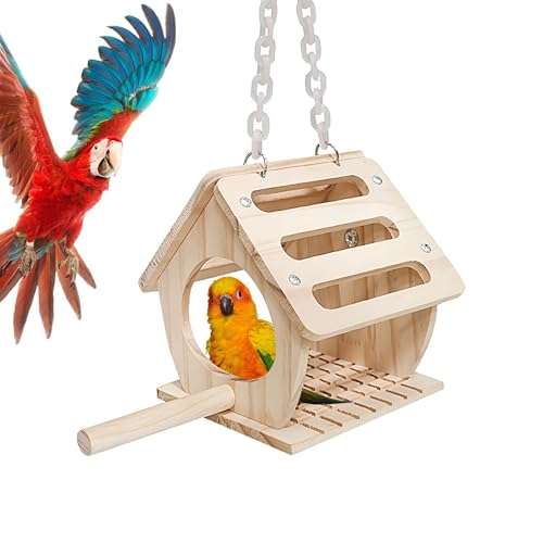 Aibyks Papageien-Hängemattennest, Vogelhaus aus | Vogelhäuser zum Aufhängen im Freien,Vogelhaus aus zum Brüten, Vogelkäfig für Balkon, Innenhof, Terrasse von Aibyks