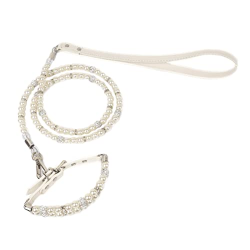 Aibyks Perlenhalsband für Hunde - Verstellbare Perlenhalsbänder für mittelgroße Hunde - Strass Haustiere Katzen Zubehör von Aibyks