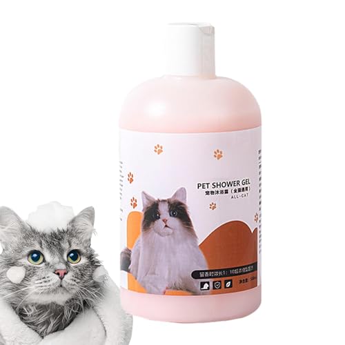 Aibyks Professionelles Hundeshampoo,Natürliches Hundeshampoo,500 ml Katzenshampoo Feuchtigkeitscreme - Sicheres, sanftes Haustiershampoo, Haustierbadeflüssigkeit für Katzen und stinkende Hunde von Aibyks