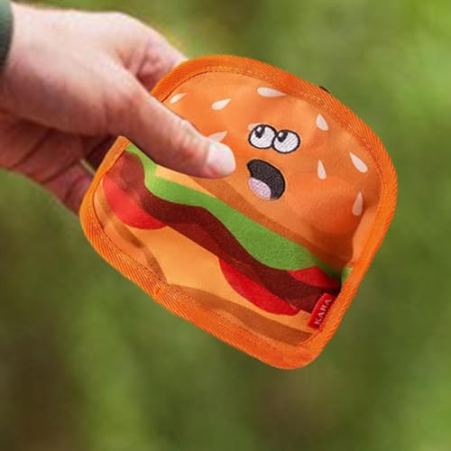 Aibyks Quietschendes Hamburger-Spielzeug für Hunde, Hamburger-Kauspielzeug für Haustiere,Weiche Molarenspielzeuge - Food Design Quietschgeräusch-Spielzeug für Hunde und Katzen, Backenzahnspielzeug für von Aibyks