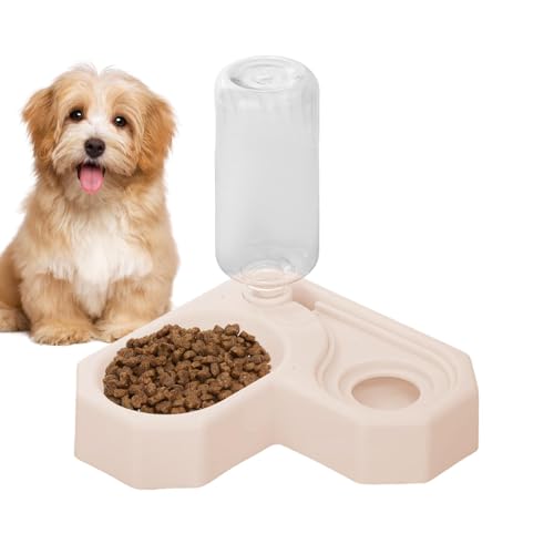 Aibyks Wasserspender, großer Hundefutterspender | 500 ml Love Right Angle Hundewasserspender - Katzen-Futterstation, Abnehmbarer Hunde-Wassernapf, Katzen-Futterstation für Indoor-Hunde, Welpen von Aibyks