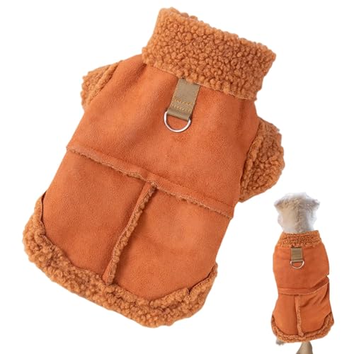 Aibyks Winter-Hundekleidung, Winterpullover für Hunde,Wintermantel für Hunde Weihnachten | Plüsch-Hundepullover, warme Hundejacke, Hundekleidung für kaltes Wetter, Wintermantel für kleine, mittelgroße von Aibyks