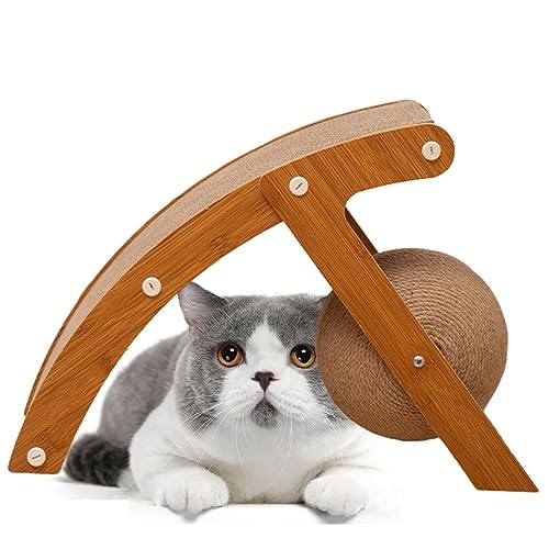 Katzenkratzpads - Kratzball und Pad aus Pappe - Dekorative Katzenmöbel für Arbeitszimmer, Kätzchennest, Wohnzimmer, Schlafzimmer, Balkon, Spielzimmer Aibyks von Aibyks