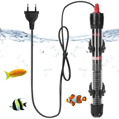 Aquarium Heizung 100W: Aicharynic Aquarium Heizstab Mit Saugnäpfen, Thermostat Heizung, Einstellbare Aquariumheizer für Fischtanks und Aquarium (20-34°C, 100W) von Aicharynic