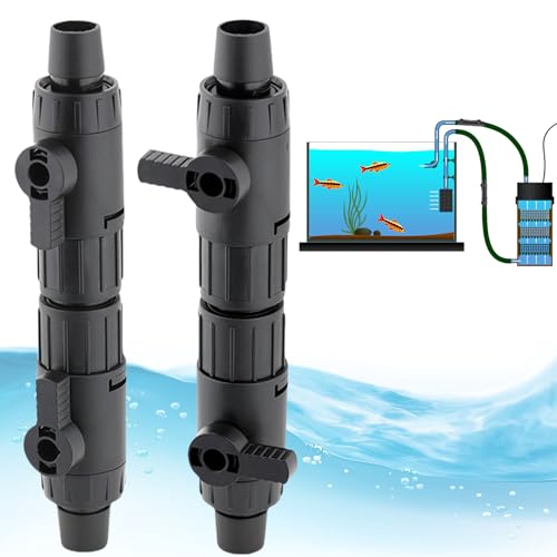 Aquarium Schlauchventil, 2 Stück Aquariumschlauchventil Wasserflussregelventil Schlauchverbinder Anschluss12 mm zu 16 mm Aquarium Wasser Durchfluss Regelventil Aquarium Schlauch Ventil von Aicharynic