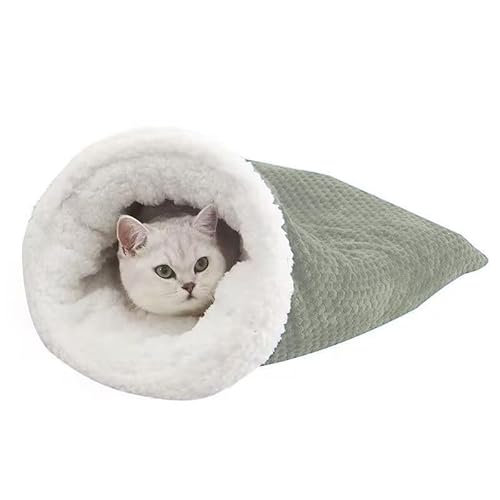 Katzenschlafsack Warmer Katzenbett Waschbar Katzendecke Haustier Kissen Katzen Kuschelhöhle Aus Fleece Katzenhöhle Katzen Schlafsack Kleines Haustierbett Für Katzen Hunde Bis Zu 6 Kg (grau) von AidSci