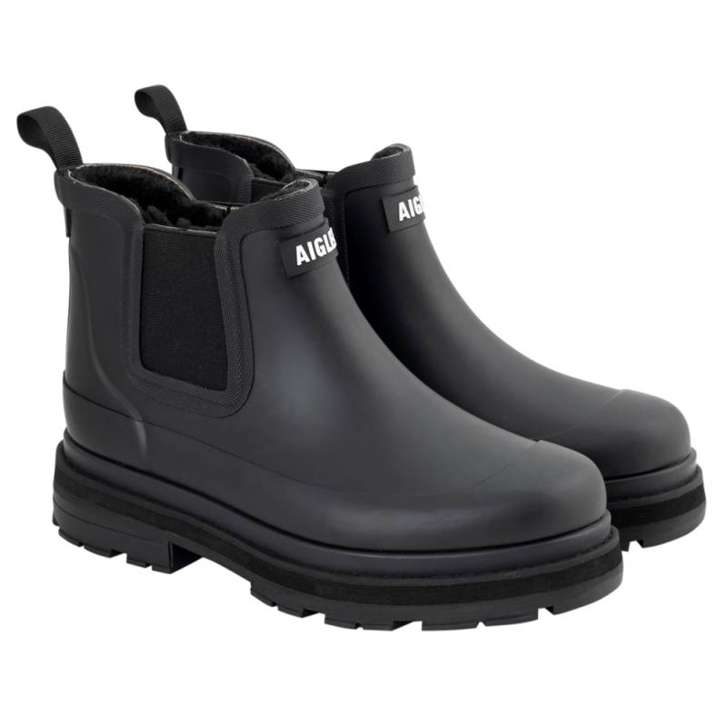 Aigle Stiefeletten Soft Rain Fur noir, Gr. 36 von Aigle