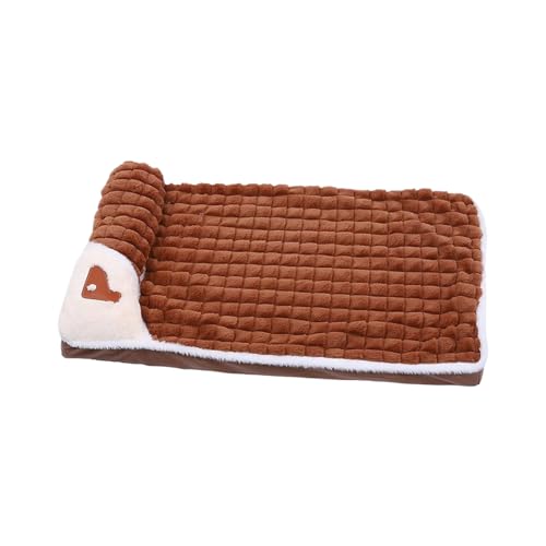 Ailan Hundebett für den Winter, pelziger Freund, warmes und bequemes Haustierbett für Hunde, Plüsch Haustierbedarf, Hundehaustierbett, Bett für Katzen, Haustierbetten , Kaffee , Größe: 50 x 35 cm von Ailan