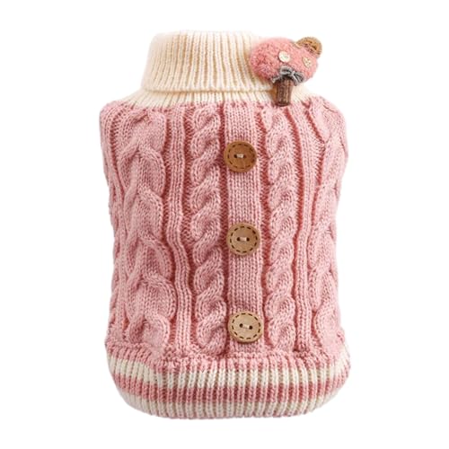 Ailan Kleiden Sie Ihren Hund in einem modischen und einfach zu tragenden Hundepullover und Einer bequem zu tragenden Hunde Winterpullover aus Baumwolle, Rosa L von Ailan