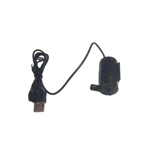 Ailan USB Mikro Tauch Mini Kompaktwasserpumpe Geräuscharm für Aquarien Garten DC 5V 2 3L/Min Motor Heimtierbedarf DIY, Schwarz von Ailan