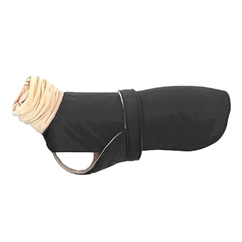 Ailan Warmer und winddichter Hundemantel, passend für Jede Hundegröße, Stoff, Dicke Hundejacke, Kleidung, warme Hundekleidung, stilvoll, Schwarz 3XL von Ailan