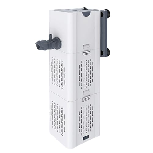 Ailgely 15-W-Aquarienfilter, Interne Aquarium-Filtrationspumpe mit 1000 L/h Durchflussrate, Leiser und Geräuscharmer Betrieb für Süß- oder Brackwasser (White) von Ailgely