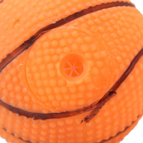 Ailgely Haustier-Training, Spielender Klangball, Hundewelpe, Quietschspielzeug, Robust und Ungiftig für Lustige Spiele, Gummi, 7 cm, 1 Stück (Basketball) von Ailgely