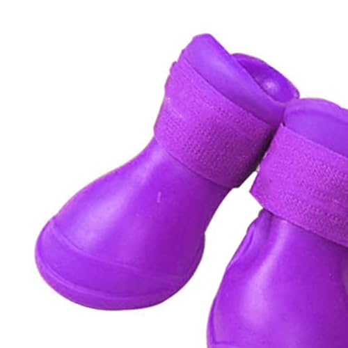 Ailgely Hunde-Silikon-Stiefel, Wasserdicht, rutschfest, Weich, für Hunde, Silikon-Regenschuhe, Wasserdicht, rutschfest, für Haustiere (S) von Ailgely