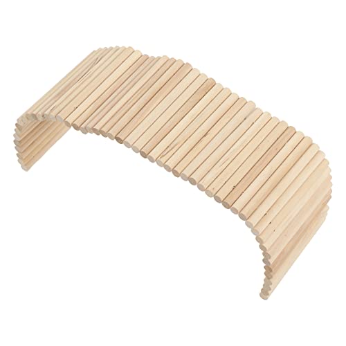 Haustier-Versteckbrücke aus Holz, Sicher, Biegsam, Kleiner Haustier-Klettertunnel für Kaninchen, Hamster, Meerschweinchen (15 * 50CM) von Ailgely