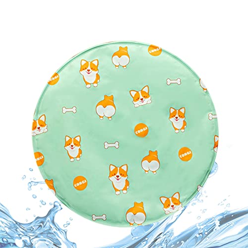 Ailopta Kühlmatte Für Hunde | Wasserdichtes Kühlkissen Für Haustiere,Wasserfestes Kühl-Katzenbett Mit Corgi-Avocado-Muster Für Kleine Katzen von Ailopta