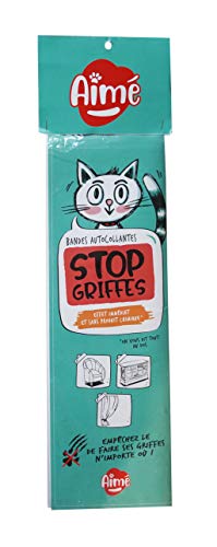 Aimé| Stop'Griffes Klebeband Doppelseitig Kratzschutz Sofa Katze x24| Sofaschutz Katze gegen Kratzer| Kratzschutz für Sofa, ohne schädliche Substanzen| Für alle Oberflächen| 30x4,5cm von Aime