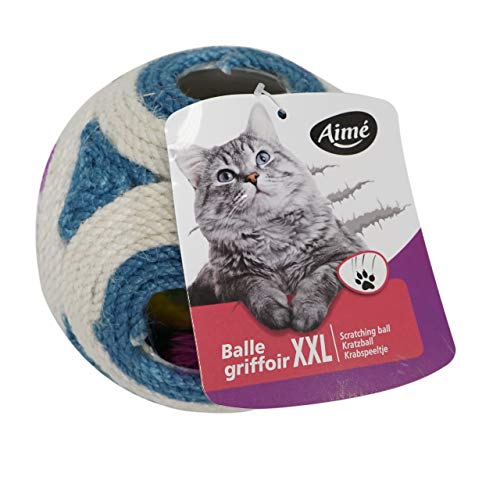 Aime Kratzbaum XXL Kugel blau + 1 Ball 11,5 cm, 1 Stück von Aimé