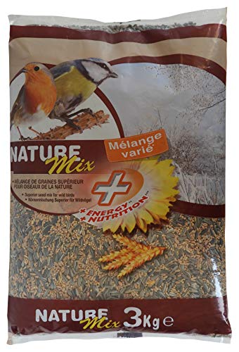 Aime Vogelfutter, Verschiedene Samenmischungen und Nährstoffe, Beutel mit 3 kg, für Vögel des Himmels und Wildtiere von Aimé