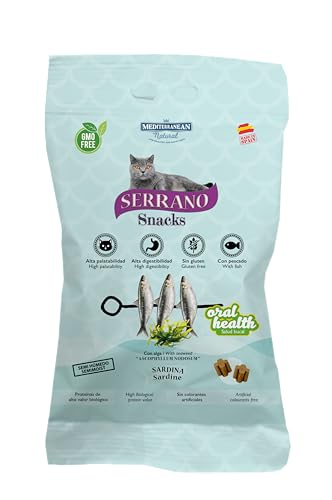 Mediterranean | Snacks Katze Serrano Sardine | Katzenfutter Appetites | Katzensnack für Katzen | Mundhygiene und Gesundheit | Katzenfutter klein und flauschig | 50 g von Aime