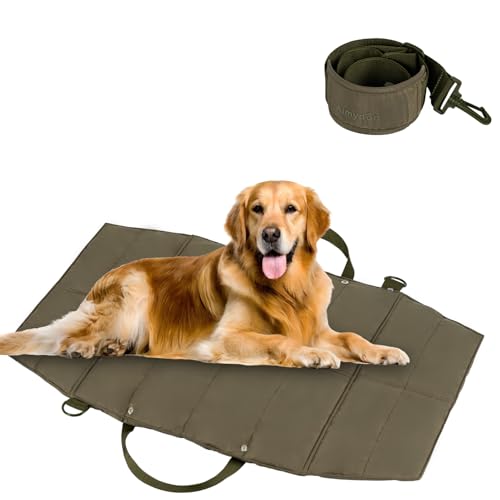 Aimydog Outdoor-Hundebett, wasserdichtes Reise-Hundebett mit gepolsterter Schulter und Griffen, maschinenwaschbar und leicht zu reinigen, Camping-Hundebett, tragbare faltbare Haustiermatte für kleine, von Aimydog