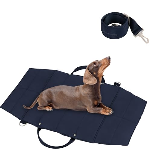 Aimydog Outdoor-Hundebett, wasserdichtes Reise-Hundebett mit gepolsterter Schulter und Griffen, maschinenwaschbar und leicht zu reinigen, Camping-Hundebett, tragbare faltbare Haustiermatte für kleine, von Aimydog