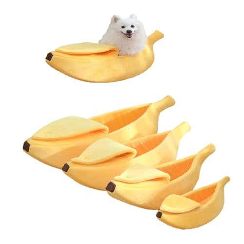 Ainiupi Bananenbett für Katzen, kreatives Haustierbett in Bananenform, für Katzen, Kätzchen, Kaninchen, kleine Hunde von Ainiupi