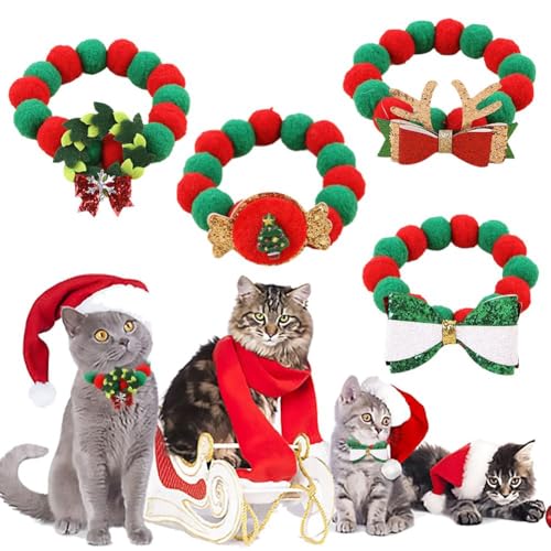 Weihnachtliches Haustierhalsband, Ornamente, Urlaubskatze/Hundehalsband von Ainiupi