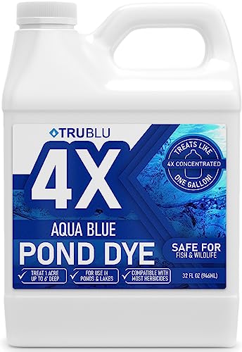 TruBlu Konzentrierte Teichfarbe, Aquablau (1 qt) – konzentrierte Farbstoffe schattiert Wasser zur Temperaturkontrolle – sicher für Schwimmen und Wildtiere – professionelle Stärke von Airpro