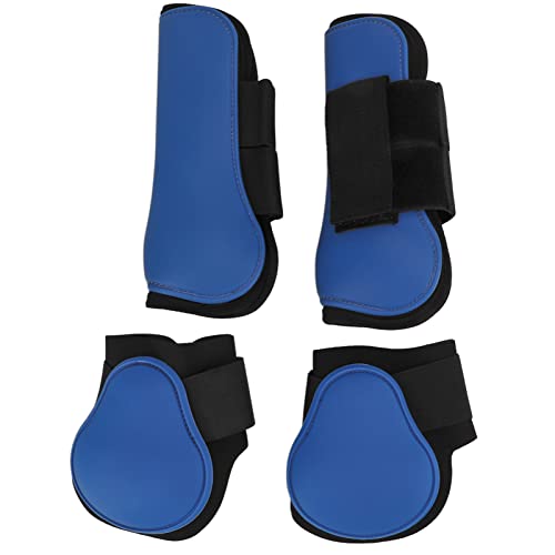 Airshi Pferdestützgamaschen, Verstellbare, Feste Pferdesehnengamaschen für Reitbegeisterte Zum Training für den Rennsport (blaues Set 34 x 20 x 24 cm) von Airshi