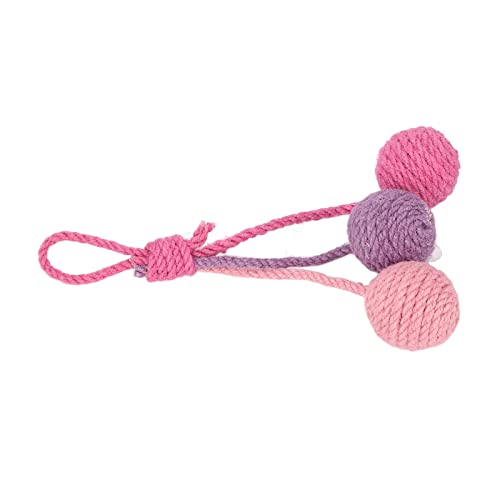 Airshi Sisal-Katzenball, Sicheres Dekor, Interaktives Schlüsselband, Sisal-Ball, Katzenspielzeug, Bunt, Kann für den Innenbereich Aufgehängt Werden (Rosa Rose Lila) von Airshi