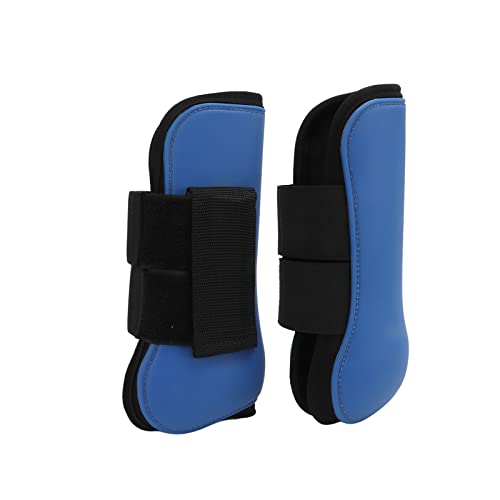 Pferdegamaschen, Stoßdämpfender Pferdebeinschutz Zum Reiten, Springen und Training (Blaue Vorderbeine 22 x 20 cm) von Airshi