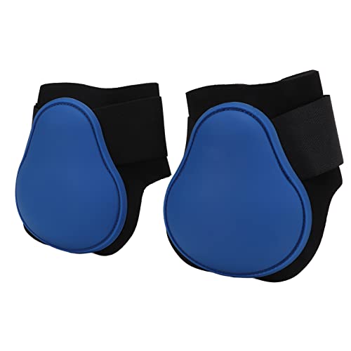 Streichkappen für Pferde, PU-Schale, Weiches Sehnengamaschen-Set für Pferde (Blaue Hinterbeine 22,8 x 16 cm / 9,0 x 6,3 Zoll) von Airshi