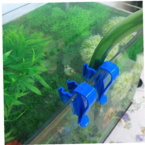 Aisoway Aquarium Wasser-Rohr-Schlauch Halterung Filtration Halter Wasserrohr-Fest Clip-Fisch-Behälter-Schlauchklemme 2ST von Aisoway