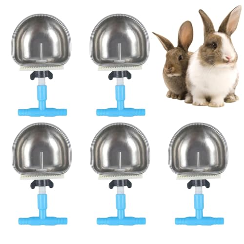 Kaninchen-Wassernapf, Kaninchen-Tränke | Automatischer Kaninchentrinker, 5-teiliges Set, Käfig-Wasserspender | Hygienisch saubere Meerschweinchen-Wasserflasche für Meerschweinchen und von Aisyrain