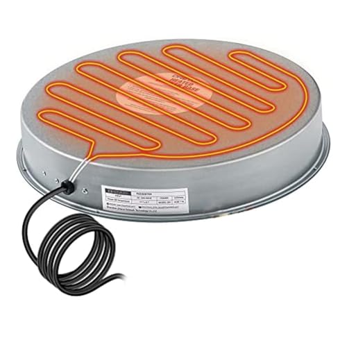 Aiwjeakh Beheizte Basis für Geflügeltränke, Hühnerwasserbereiter 125 Watt Winter De- Beheizte Basis, Haustier-Warmwasserbereiter, EU-Stecker Langlebig Einfache Installation von Aiwjeakh