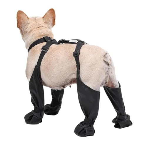 Aiwjeakh Hundeschuhe DogPaw Protektoren mit Hosenträgern, rutschfeste Hunde-Regenstiefel für Winter, Schnee, Outdoor M von Aiwjeakh