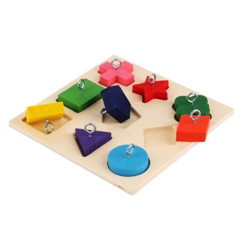 Aiwjeakh Lernspielzeug für Papageien, Interaktives Trainingsspielzeug für Papageien, Holzblock, Vögel, Puzzle-Spielzeug, Vogelzubehör, 1 Stück von Aiwjeakh