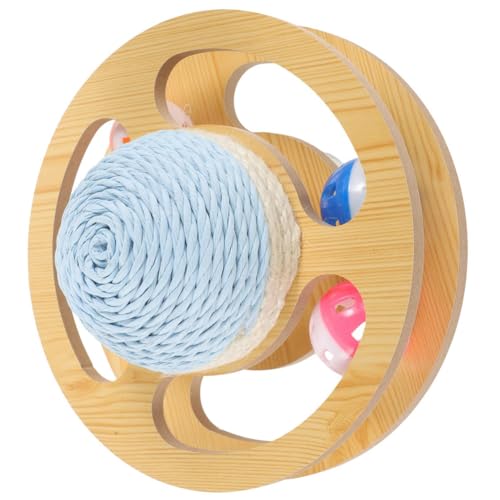 Aiwjeakh Sisal-Drehteller, Spielzeugboden, Kätzchenkratzer, Katzenkratzball, Katzenkratzbrett, Katzenständer, Katzenkratzer-B, Langlebig, Einfache Installation, Einfach zu Bedienen von Aiwjeakh