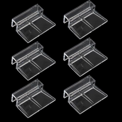 6 Stück Aquarium-Deckel-Clips, 8 mm dick, transparenter Acryl-Aquarium-Abdeckung, Stützklemmen, Ersatzklemmen, Universal-Abdeckung für Aquarien, Deckel für randlose Aquarien von Aiyorse