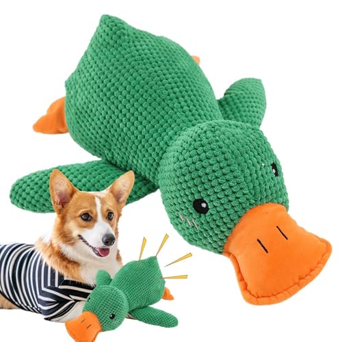 Aizuoni Enten-Hundespielzeug, 45 X 38cm Kuscheltiere Enten Plüschtiere, Plüsch-Hundespielzeug, Calming Duck Dog Toy, Hundetraining Zubehör, Niedliches Plüsch-Enten-Sound-Spielzeug,Quietschtier, von Aizuoni