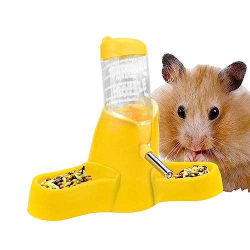 Aizuoni Futter- und Wassernapf für Hamster Auslaufsicherer, tropffreier Hamsterspender für Kleintiere, automatisch,80 ml Hamster-Wasserflasche, Wasserspender für Käfig von Aizuoni