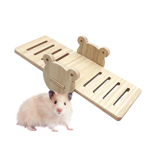 Aizuoni Hamster Versteck, Hamsterkäfig Zubehör, Rennmaushaus, Hamsterhaus Aus Holz Für Kleine Haustiere, Natural Living Holzzimmer, Lustiges Rutschenhaus, Doppeldeckerhütten, Zwerghamster Zubehör von Aizuoni