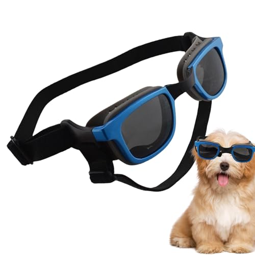 Aizuoni Haustierbrille für kleine Hunde, Haustiersonnenbrille klein - Winddichte Hundesonnenbrille mit verstellbarem Riemen,Wasserdichtes Schwimmzubehör für Haustiere, staubdichte Haustierbrille für von Aizuoni