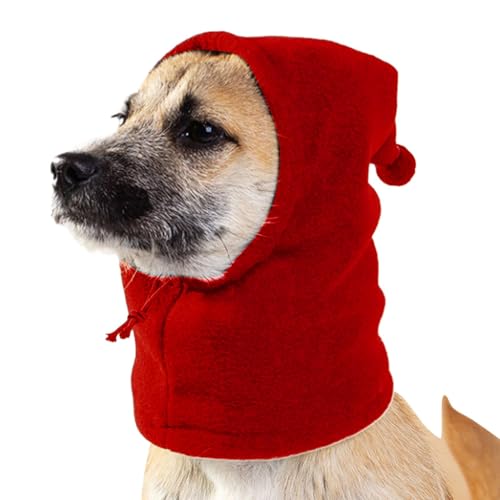 Aizuoni Hunde-Snood-Kopfwickel, Ruhige Ohren Für Hunde - Wintermütze, Weiches Und Bequemes Design - Dicker Und Warmer Wintermützen-Hundeohrschutz Zum Wandern Und Camping von Aizuoni