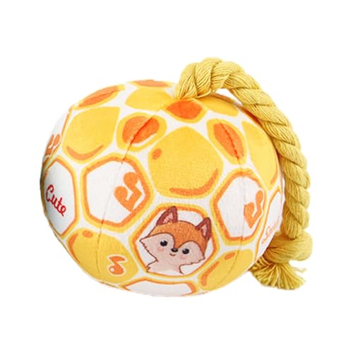 Aizuoni Hundebälle, Lustiger Ball für Hunde,Outdoor-Hundespielzeug, elastischer Hundespielzeugball | Weicher, sanfter Kicherball, Hundebälle mit Baumwollseil für große Hunde, drinnen, Zuhause, von Aizuoni